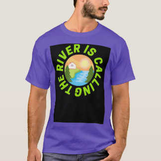 T-shirt La rivière appelle Bright Green