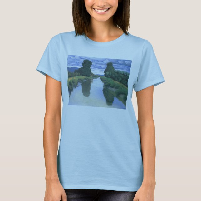 T-shirt La rivière de Berville par Felix Vallotton, Fine A (Devant)