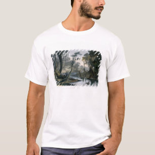 T-shirt La rivière de coupure, branche du Wabash, plaquen