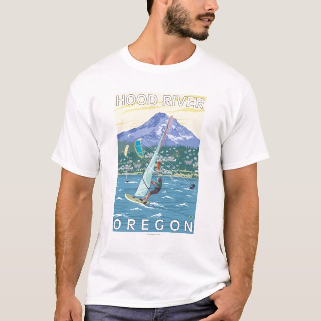 T-shirt La rivière Hood, surfers d'ORWind et pensionnaires (Devant)