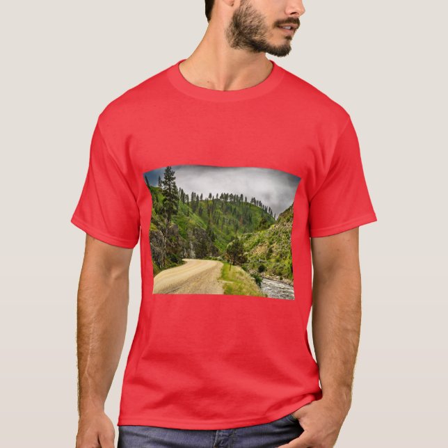 T-shirt La rivière Payette Pittoresque Byway surdimensionn (Devant)