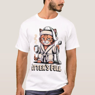 T-shirt La Robe de Chat Grincheux Pleine de Litière Humour