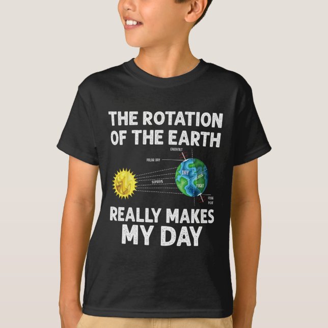T-shirt La Rotation De La Terre Fait De Mon Enseignant De  (Devant)