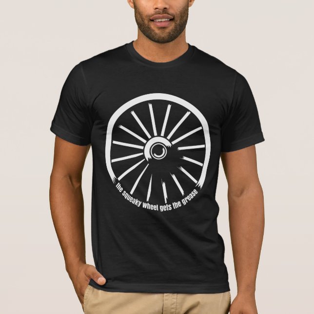 T-shirt La roue grinçante obtient la graisse (Devant)