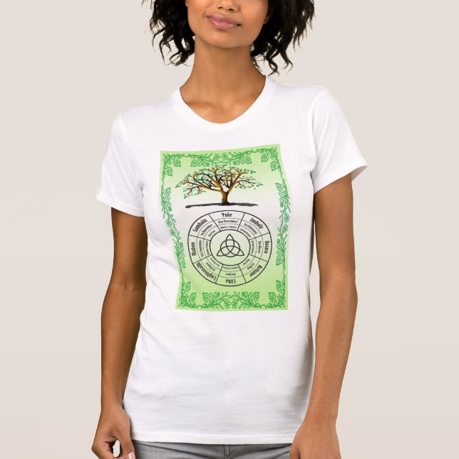 T-shirt La roue païenne des saisons (Devant)
