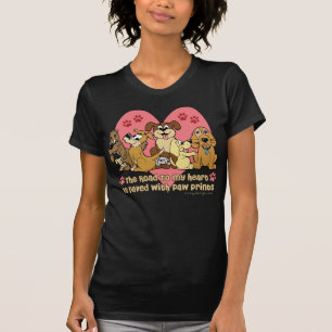 T-shirt La route à mon chien de coeur