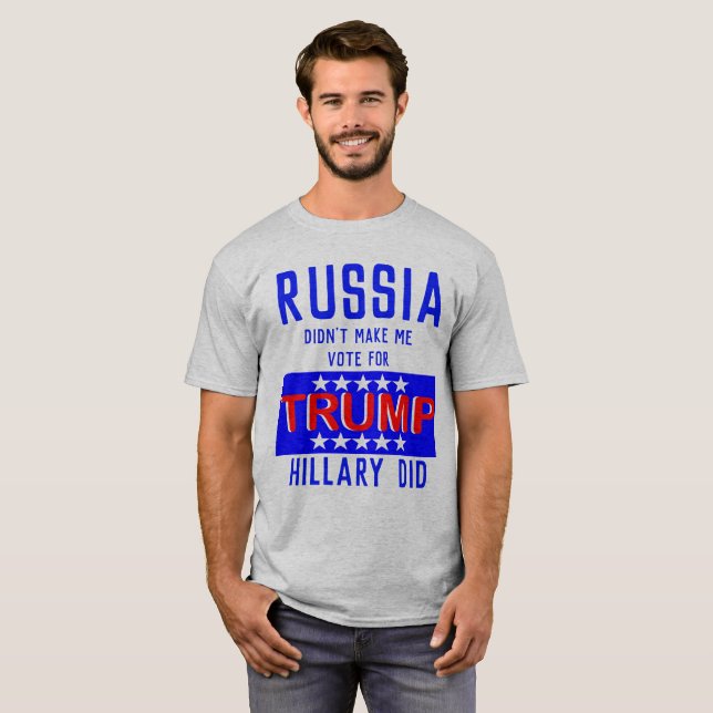 T-shirt La Russie ne m'a pas incité à voter pour l'atout (Devant entier)