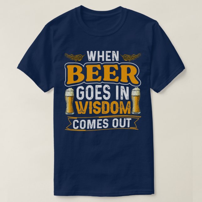 T-shirt La Sagesse De La Bière Sorte (Design devant)