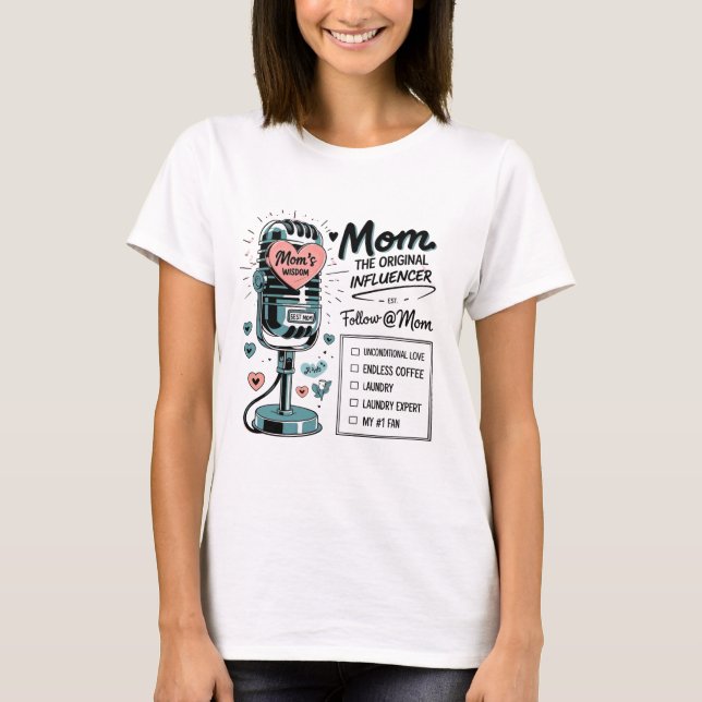 T-shirt La sagesse de maman - L'Influenceur original Retro (Devant)