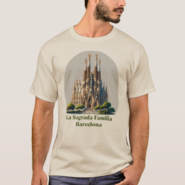 T-shirt La Sagrada Familia Barcelone Espagne (Devant)
