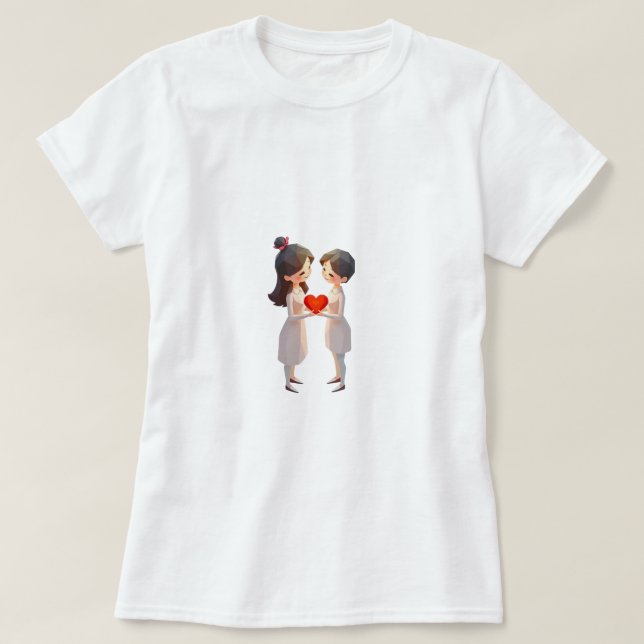 T-shirt La Saint-Galentin mignonne meilleurs amis aiment l (Design devant)