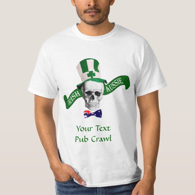 T-shirt La Saint Patrick australienne irlandaise (Devant)