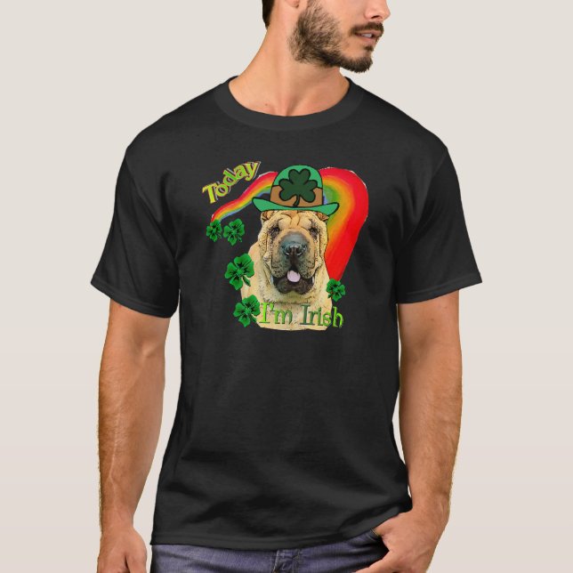 T-shirt La Saint Patrick de Shar-Pei en Chine (Devant)