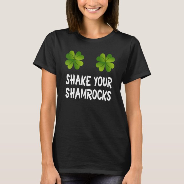 T-shirt La Saint Patrick des femmes Shamrocks (Devant)