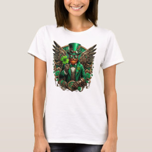 T-shirt la Saint-Patrick steampunk trèfle