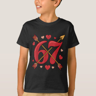 T-shirt La Saint-Valentin 67 Meme Rempli De Cœurs Drôle S