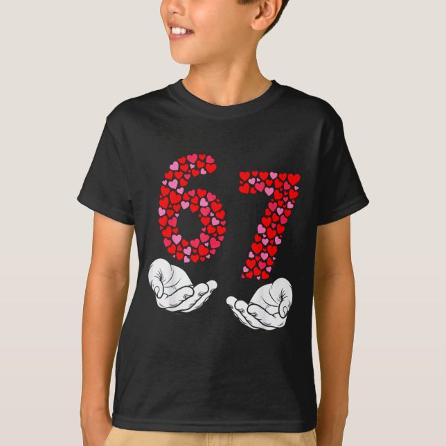 T-shirt La Saint-Valentin 6-7 Meme Six Sept 6 7 Saint-Vale (Devant)