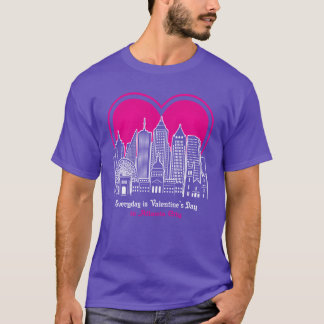 T-shirt La Saint-Valentin à Atlanta City vintage