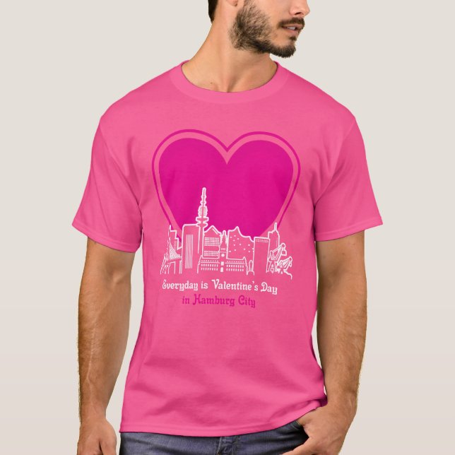 T-shirt La Saint-Valentin à Hambourg entre amis (Devant)
