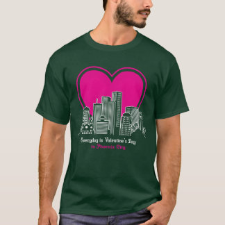 T-shirt La Saint-Valentin à Phoeni City rétro