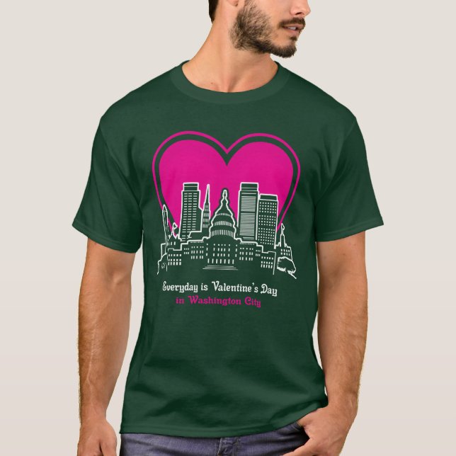 T-shirt La Saint-Valentin à Washington City ami (Devant)