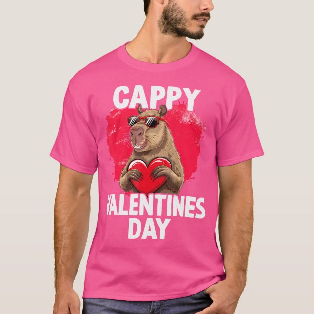 T-shirt La Saint Valentin Capybara Cappy (Devant)