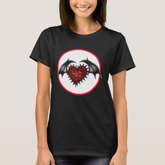 T-shirt La Saint Valentin coeur dragon 4 (Devant)