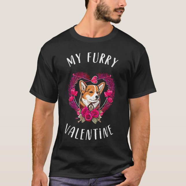 T-shirt la Saint-Valentin Corgi Chien Saint-Valentin 24 (Devant)