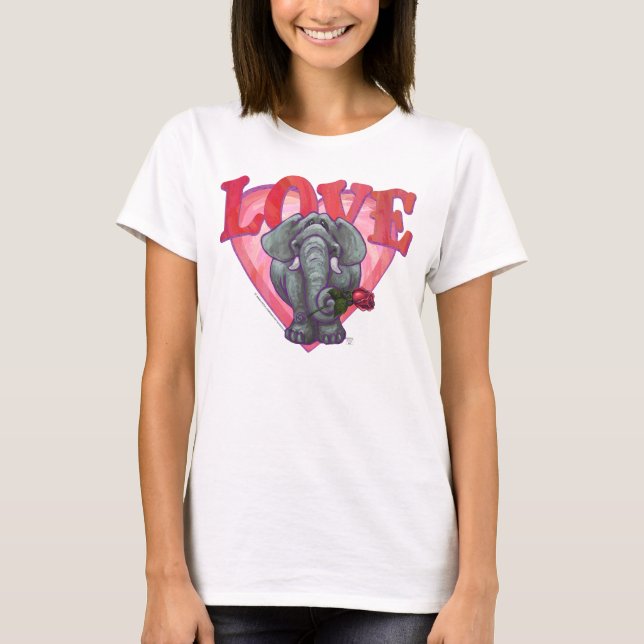 T-shirt La Saint-Valentin des éléphants (Devant)