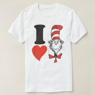 T-shirt La Saint-Valentin du Dr Seuss J'adore le Chat da