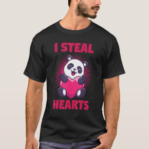 T-shirt La Saint-Valentin Ours Panda Animal Je vole l'