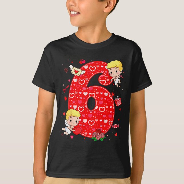 T-shirt La Saint-Valentin Six Sept Cœurs 6 7 Mème Gen Alph (Devant)