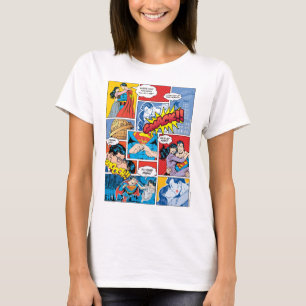T-shirt La Saint-Valentin Superman   Collage de bandes des