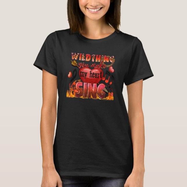 T-shirt La Saint Valentin, une chose folle, tu fais chante (Devant)