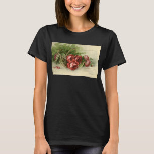 T-shirt La Saint-Valentin vintage Amour, Roses rouges cram