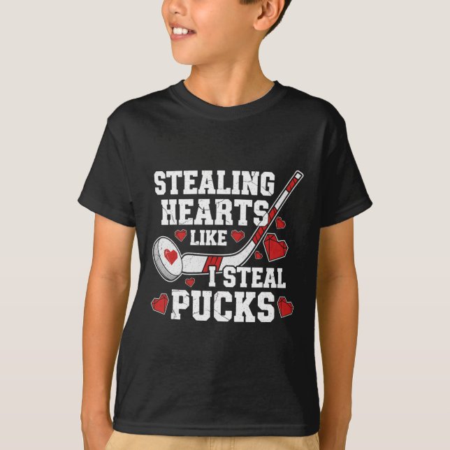 T-shirt La Saint-Valentin : voler des cœurs comme je vole  (Devant)