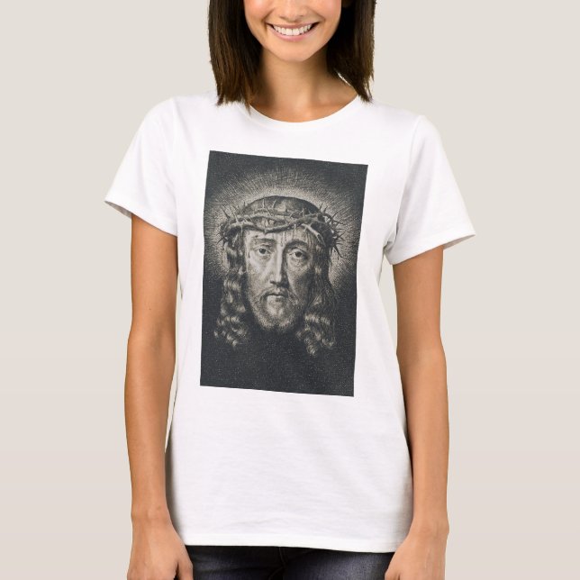 T-shirt La Sainte Face couronnée d'épines (Devant)
