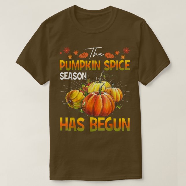 T-shirt La saison des épices citrouilles a commencé - auto (Design devant)