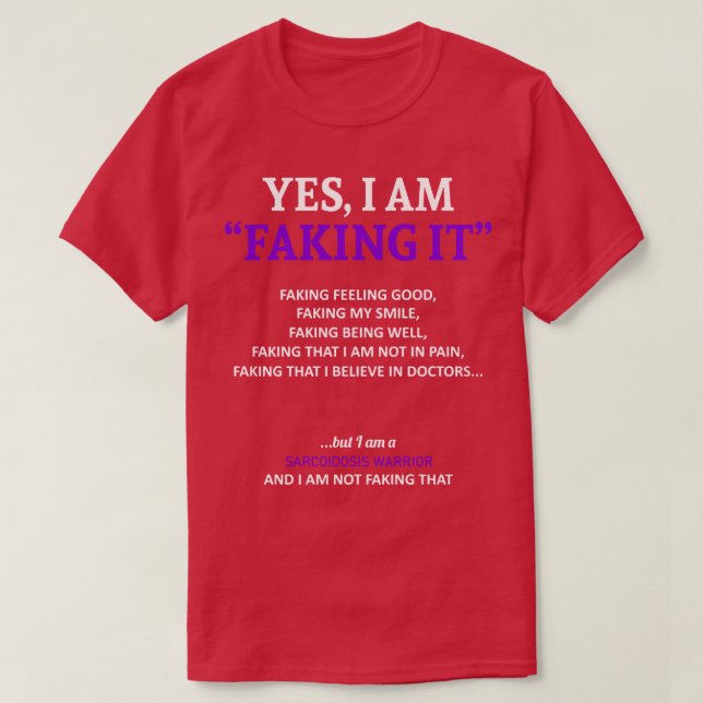 T-shirt La Sarcoïdose Conscience Je La Pousse Dans Cette F (Design devant)