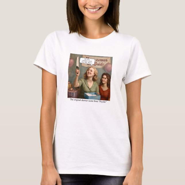 T-shirt La scène de douche originale de Psychose. (Devant)
