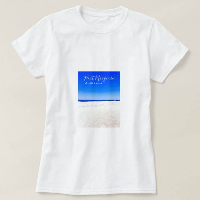 T-shirt La scène de plage de Port Macquarie Australie (Design devant)