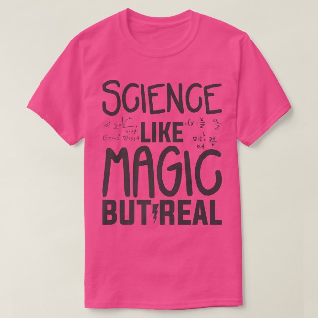 T-shirt La Science Comme La Magie Mais Véritable Prophète  (Design devant)