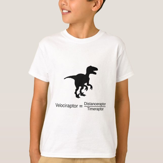 T-shirt la science drôle de velociraptor (Devant)