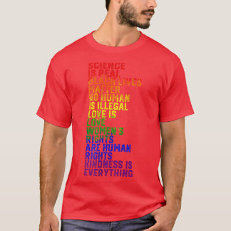 T-shirt La science en détresse est une vraie vie noire mat