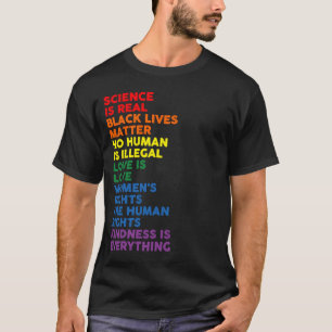 T-shirt La science en détresse est une vraie vie noire mat