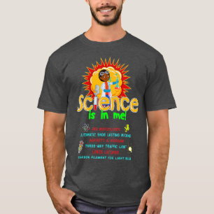T-shirt La science est en moi inventeur d'histoire noire e