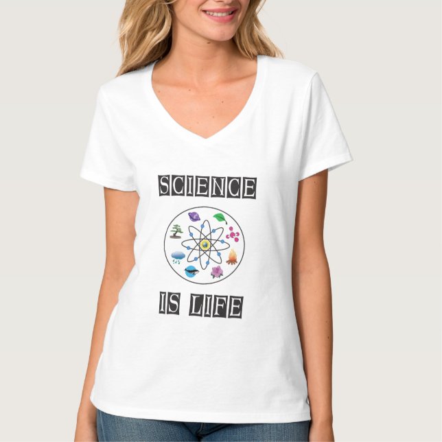 T-shirt La science est la vie (Devant)