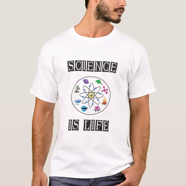 T-shirt La science est la vie (Devant)