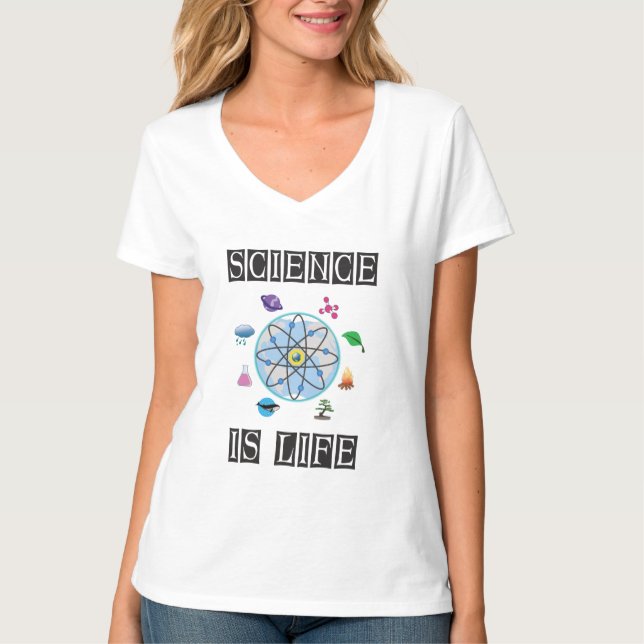 T-shirt La science est la vie (Devant)