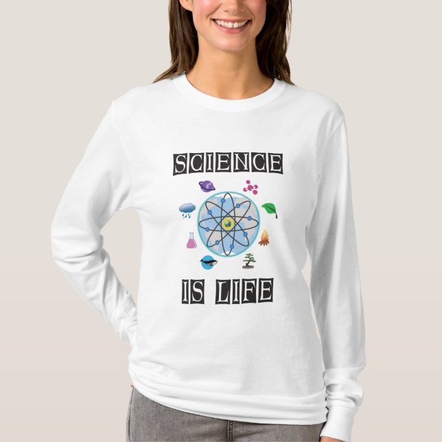 T-shirt La science est la vie (Devant)